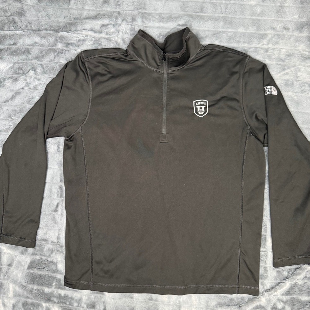 The North Face Mens Black Reeses University Quarter Zip Pullover XL 6587
